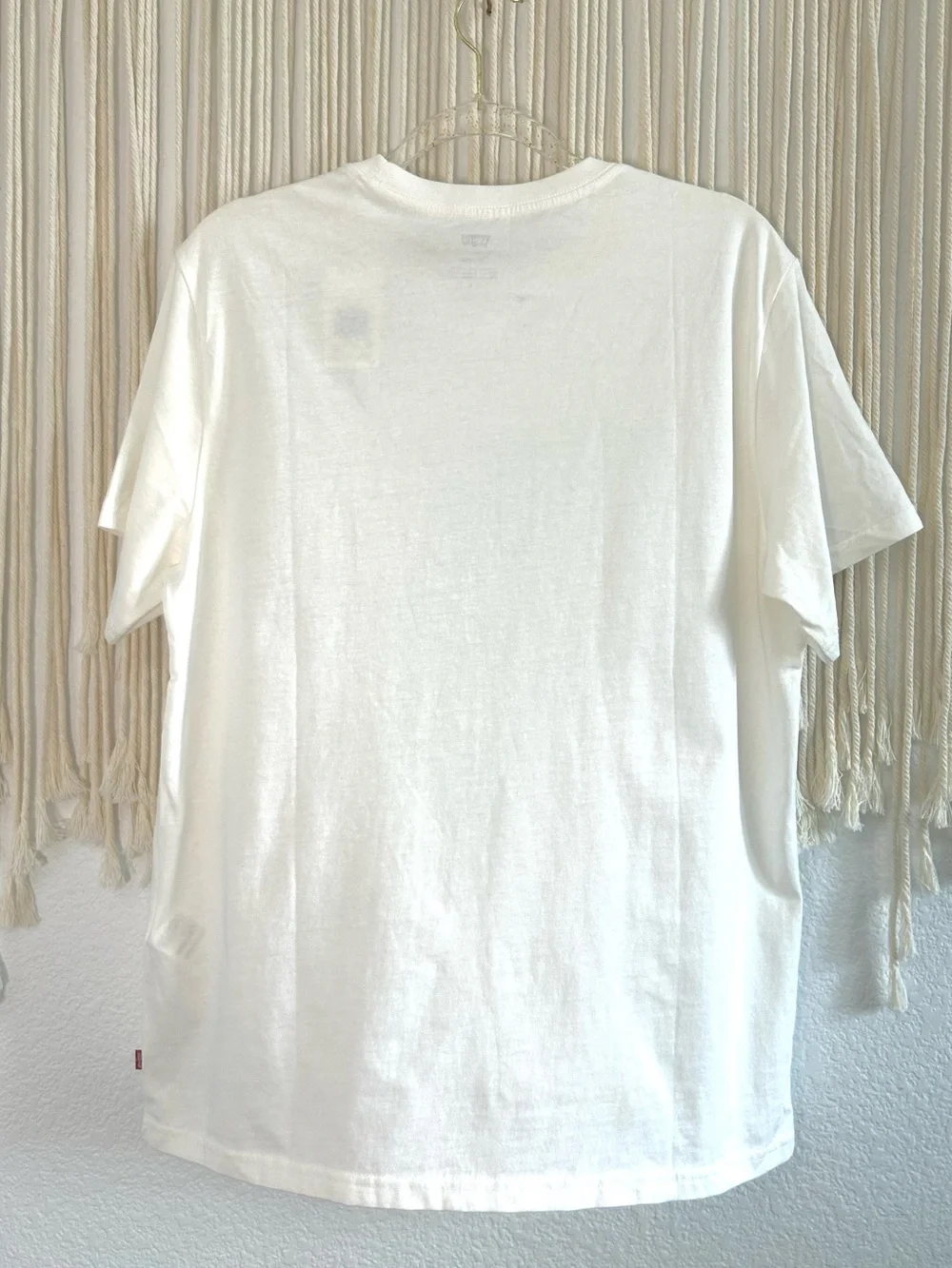 Levi's White Short-Sleeve Tee with Black Floral Logo